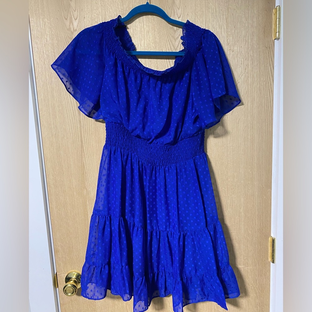 Premier Royal Blue off the shoulder Dress size 14